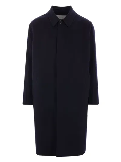 Lardini Virgin-wool Coat In Blau