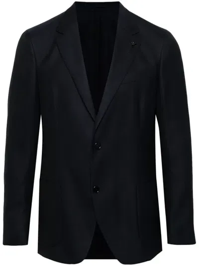 Lardini Wool Blazer In Blue