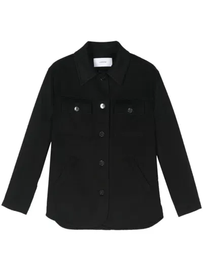 Lardini Wool Jacket In Black