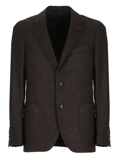 Lardini Wool Jacket In Brown