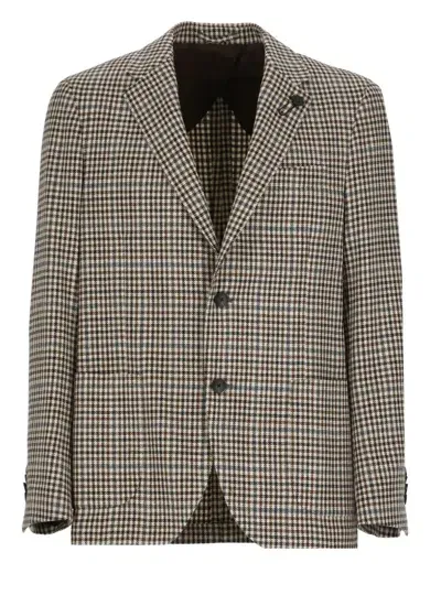 Lardini Wool Jacket In Brown