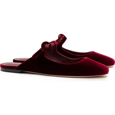 Larroude Larroudé Blair Patent Mary Jane Mule In Wine