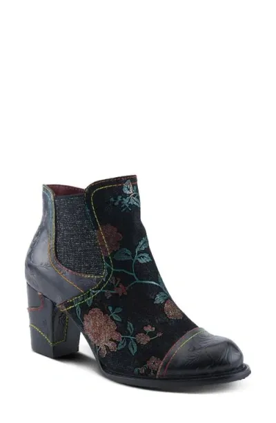 L'artiste By Spring Step Ceja Cap Toe Bootie In Black Multi