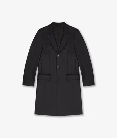 Larusmiani Handmade Overcoat Coat In Spina Nero