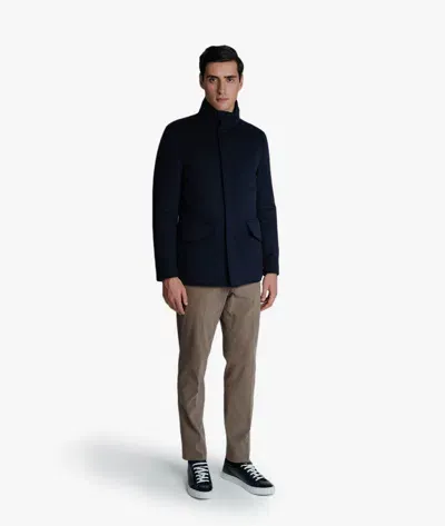 Larusmiani Parka Reversible Coat In Blue