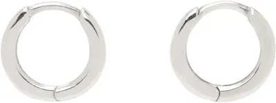 Laura Lombardi Silver Clutch Hoop Earrings