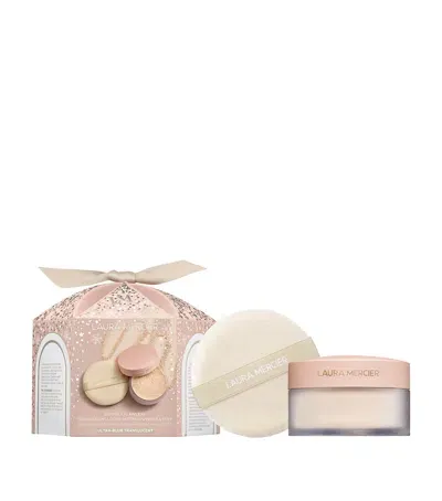 Laura Mercier Divinely Flawless Ultra-blur Translucent Loose Setting Powder & Velour Puff Gift Set In White