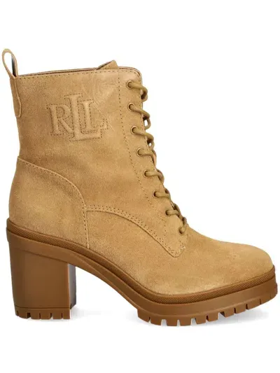 Lauren Ralph Lauren 60mm Cameron Suede Boots In Camel