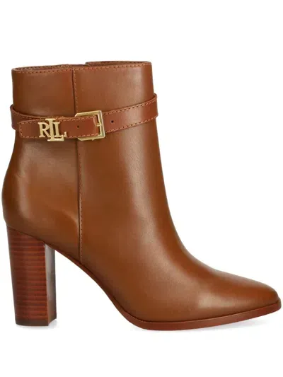 Lauren Ralph Lauren 85mm Lauren Ankle Boots In 褐色