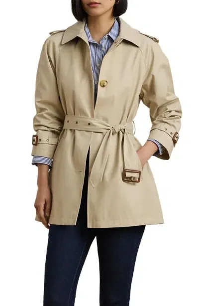 Lauren Ralph Lauren Belted Trench Coat In Explorer Sand