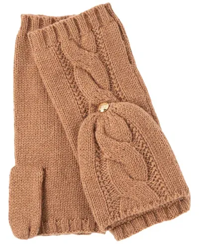 Lauren Ralph Lauren Cable Pop-top Glove In Classic Camel