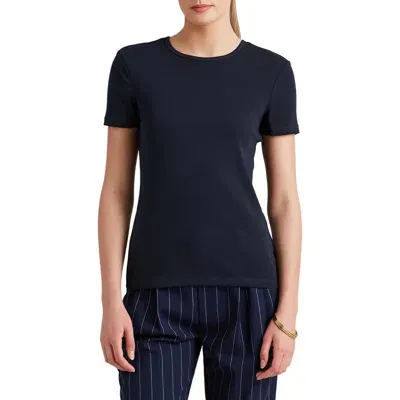 Lauren Ralph Lauren Cotton Blend T-shirt In Lauren Navy