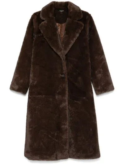 Lauren Ralph Lauren Faux-fur Coat In Brown