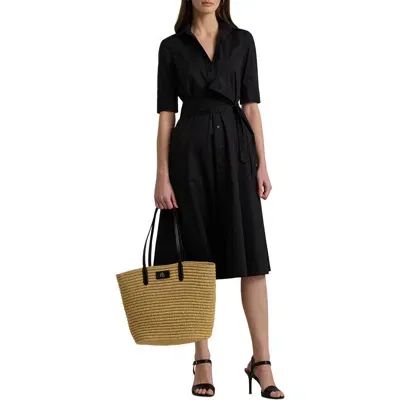 Lauren Ralph Lauren Finnbarr Belted Stretch Shirtdress In Polo Black