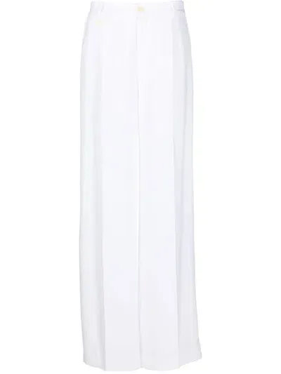 Lauren Ralph Lauren Harpreet Wide-leg Trousers In Weiss