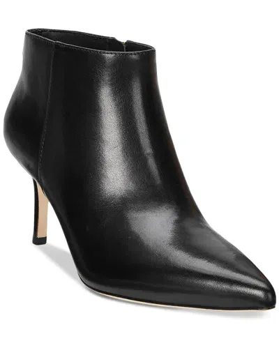 Lauren Ralph Lauren Lizie Burnished Black Leather Heeled Ankle Boots S