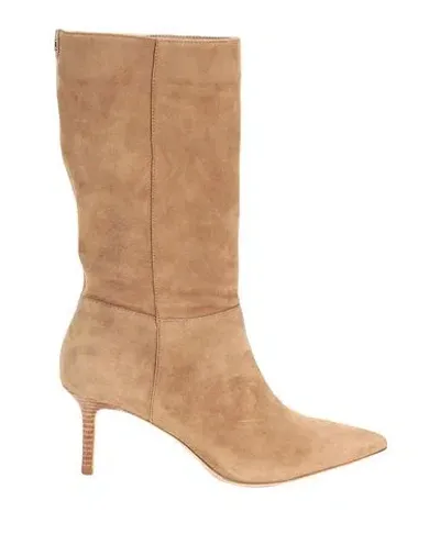 Lauren Ralph Lauren Leannah Suede Boot Woman Boot Sand Size 8 Sheepskin In Beige