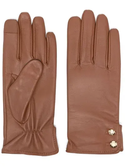 Lauren Ralph Lauren Leather Gloves In Brown