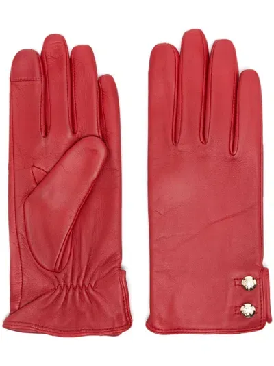 Lauren Ralph Lauren Leather Gloves In Red