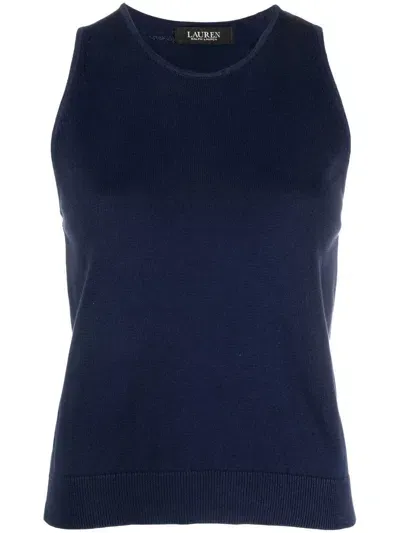 Lauren Ralph Lauren Leonarda Sleeveless Knit Top In Blau