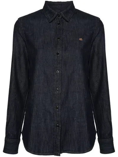 Lauren Ralph Lauren Denim Shirt In Blue