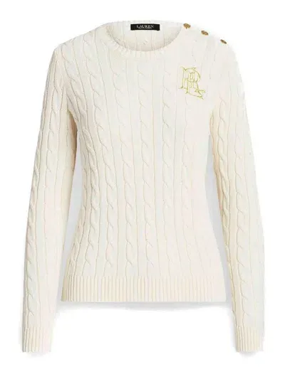 Lauren Ralph Lauren Montiva Long Sleeve Pullover In Cream