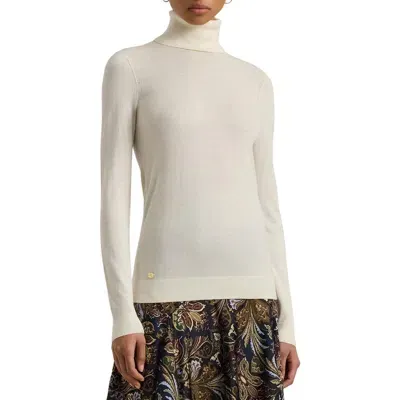 Lauren Ralph Lauren Slim Turtleneck Sweater In Winter Crm