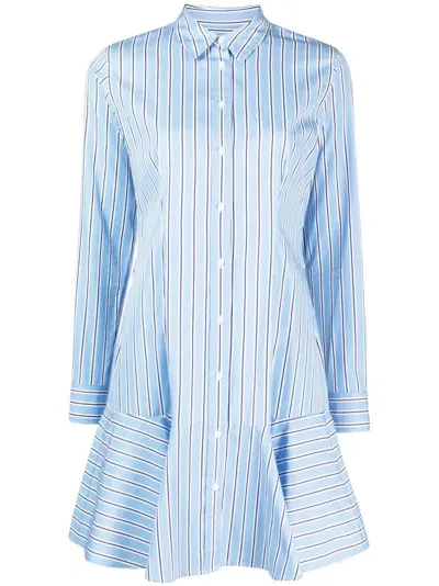 Lauren Ralph Lauren Triella Striped Shirt Dress In Blue