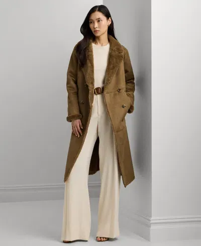 Lauren Ralph Lauren Women's Faux-shearling Coat In Camel