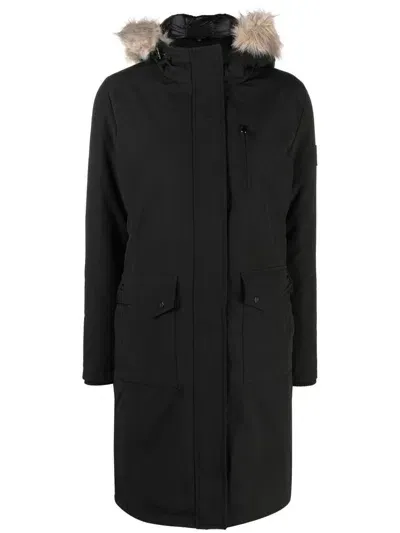 Lauren Ralph Lauren Zip-up Padded Coat In Black