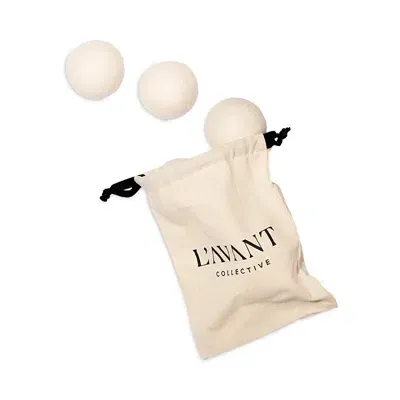 L'avant Collective Pack Of 3 Wool Dryer Balls In White