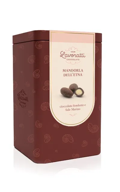 Lavoratti 1938 Dark Chocolate Covered Almonds With Salt In Brown