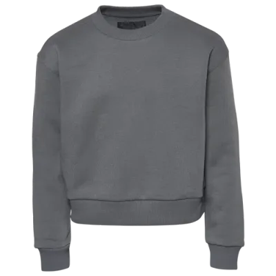 Lckr Girls   Fleece Crew In Pewter