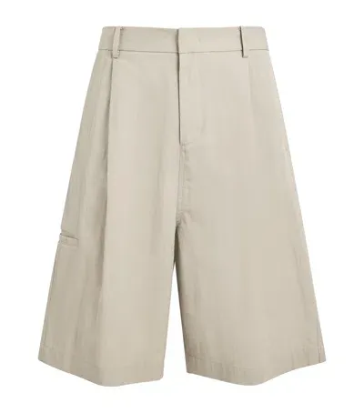 Le 17 Septembre Cotton-blend Bermuda Shorts In Green