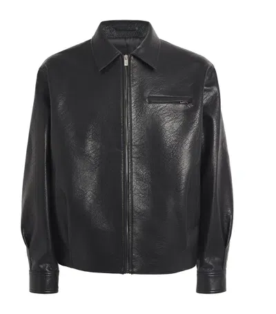 Le 17 Septembre Faux Leather Jacket In Black