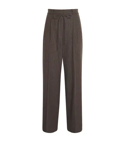 Le 17 Septembre Wool-blend Trousers In Brown