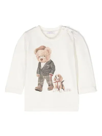 Le Bebé Enfant Babies' Illustration-print T-shirt In Neutrals