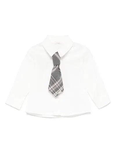 Le Bebé Enfant Babies' Tie-detail Shirt In White