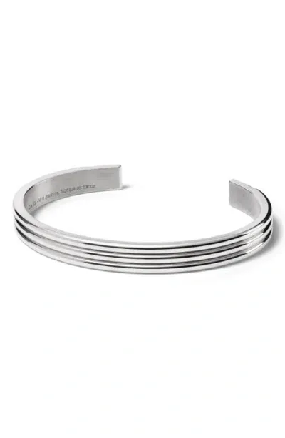 Le Gramme Godron Bangle In Silver