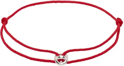 Le Gramme レッド Interlaced Cord Le 1g ブレスレット In Red