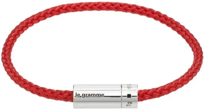 Le Gramme Red Nato Cable 'le 7g' Bracelet