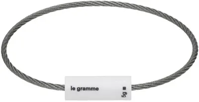 Le Gramme Silver & White 5g Cable Bracelet