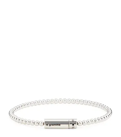 Le Gramme Sterling Silver Bead Bracelet