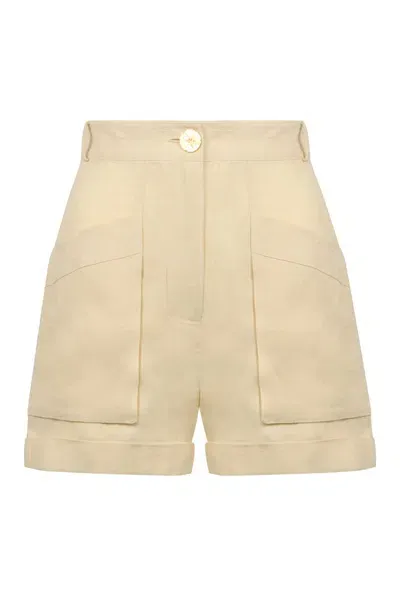 Le Kasha Button Detailed Shorts In White