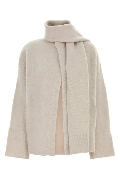 Le Kasha Cardigan With Scarf-tu Nd  Female In Neutrals