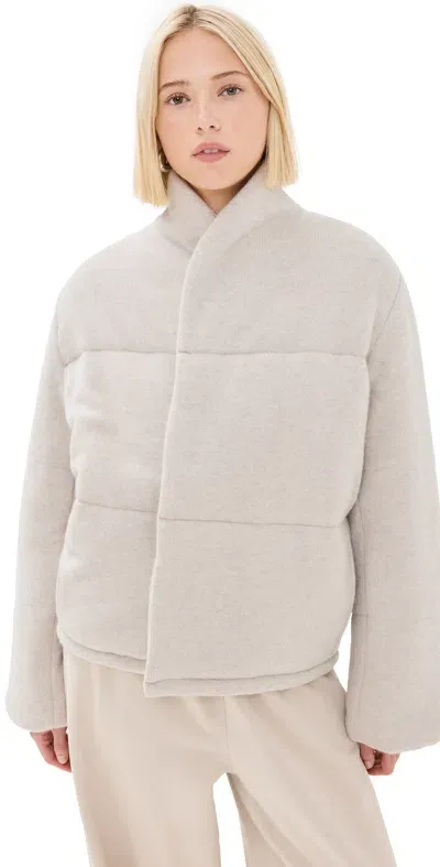 Le Kasha Prague Short Puffer Cashmere Bomber Light Beige