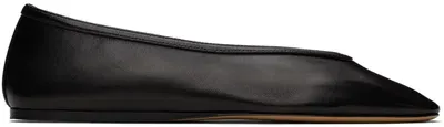 Le Monde Beryl Luna Leather Ballerina Flats In Black