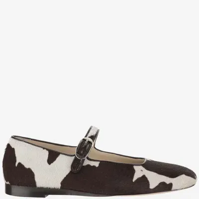 Le Monde Beryl Leather Mary Jane Ballet Flats In Cow