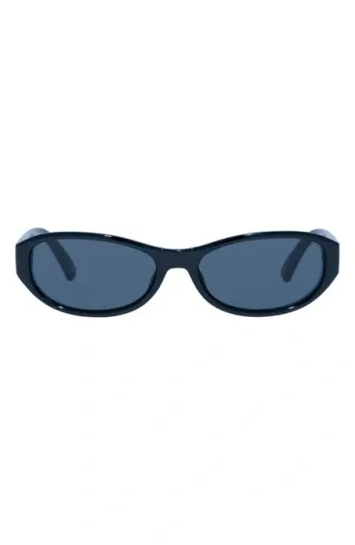 Le Specs Don't Cha 56mm Oval Sunglasses In Black