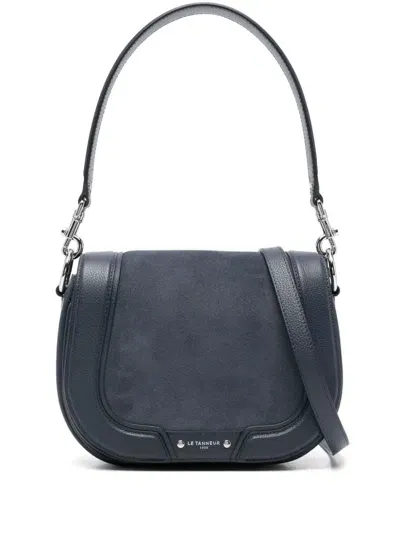 Le Tanneur Medium Ella Shoulder Bag In Blue